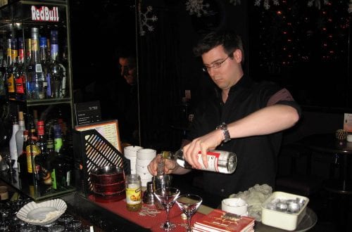 Beginner Bartender Learning Cocktails